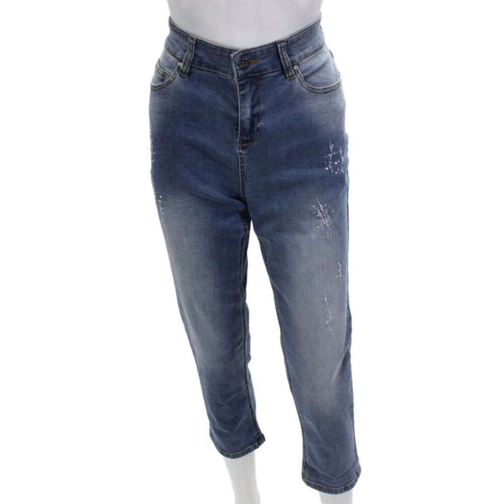 Renuar Womens Ankle Cropped Blue Jeans Size 6